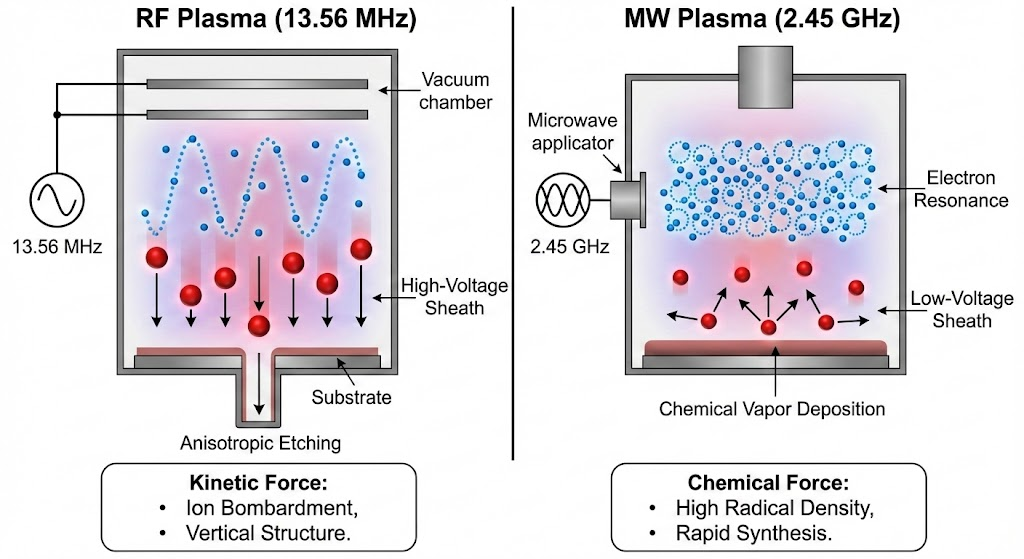 What’s the Difference Between RF Plasma and Microwave Plasma (MW)?